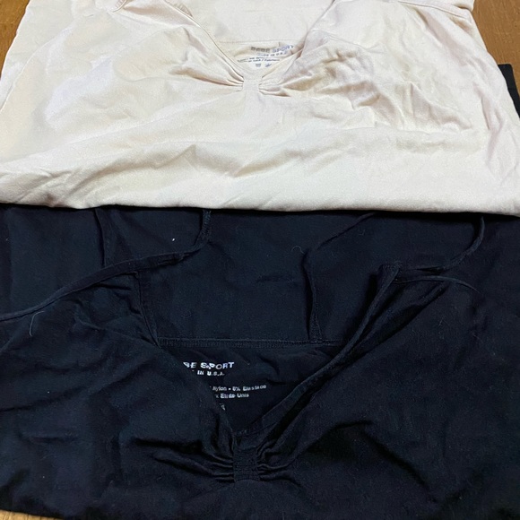 BeBe Sports 2 pack Tank Cami Black & Cream size Large - Picture 3 of 7